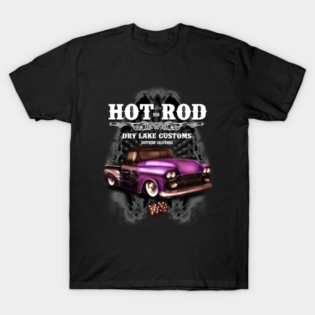 Hot Rod Vintage Customer Truck T-Shirt by hardtbonez